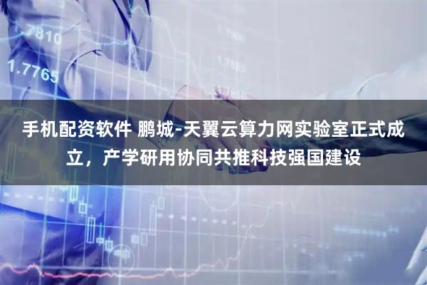 手机配资软件 鹏城-天翼云算力网实验室正式成立，产学研用协同共推科技强国建设